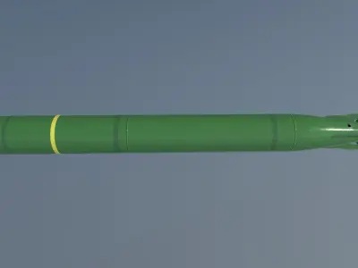 MK-48 ADCAP Torpedo Low-poly 3D model