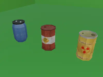 CONTAINERS - LOW POLY - PS1 RETRO STYLE Low-poly 3D model