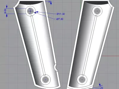 1911 original grips 3D print model