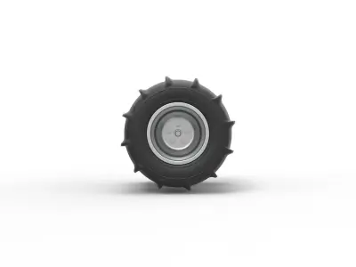 Double Rear wheel for Dune Buggy Scale 1 to 25 3D print model