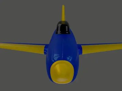simple jet Low-poly 3D model