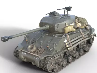 WWII American Tank 3D print model