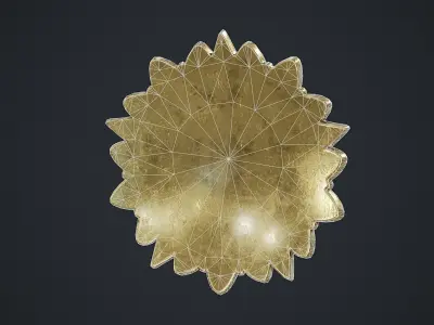 Army Staff Badge Low-poly 3D model
