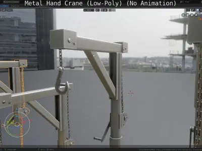 Metal Hand Crane Low-poly 3D model