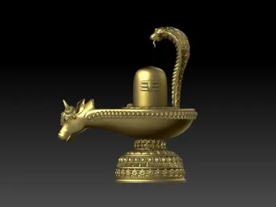 SHIVLING AND NAG MODEL 3D print model