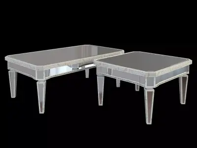 Antique Mirror Rectangle Coffee Table Free 3D model