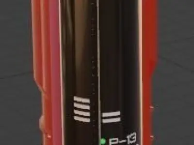 Series of Russian submarine ballistic missiles 3D model