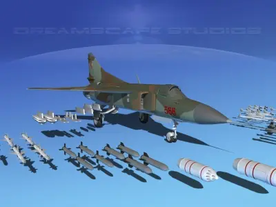 Mig 23 Flogger B V14 East Germany 3D model