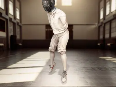Elegant Fencer Attire model pack Low-poly 3D model