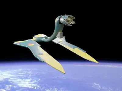 Nave espacial  Low-poly 3D model