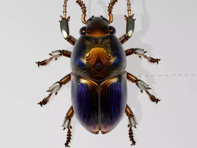 Cyber Art Beetle 3D model
