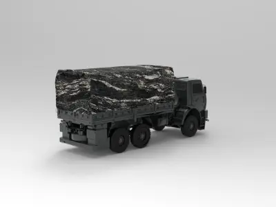 cargo military truck  3D model