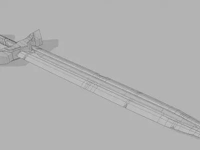 Medieval Fantasy Sword Low-poly 3D model