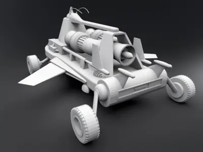 Jet Car Scale model 3D print model