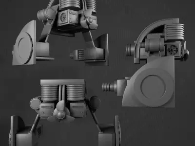 Destroyer-style space combat spacecraft - 3d Low-poly Low-poly 3D model purchase