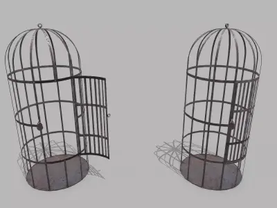 Metal Cage 2 Low-poly 3D model