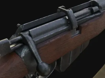 Lee Enfield MK III and Bayonet Free low-poly 3D model