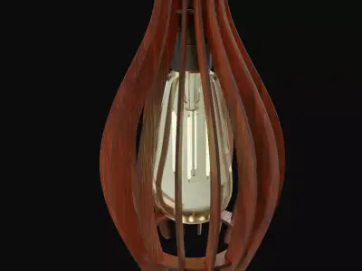 Decorative Wooden Ceiling Lamp  3D model