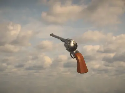 Western Colt Low-poly 3D model