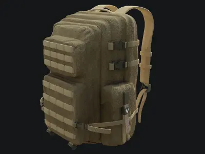 Military Backpack Tactical PBR 3D model