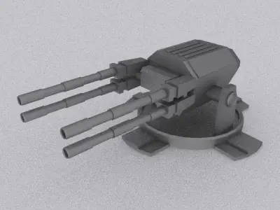 Shot Gun - Spacecraft Gun Free low-poly 3D model