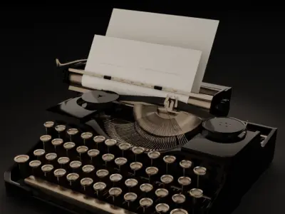 Typewriter animated to any text you type - geometry nodes 3D model