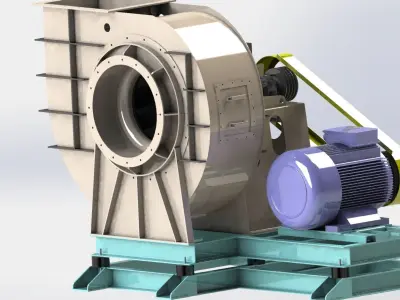 diameter 630 mm complete manufacturing high flow air fan  3D model