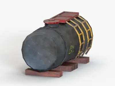 Oil Tank Free low-poly 3D model purchase