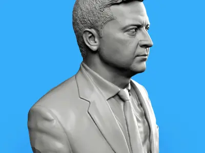 Volodymyr Zelensky Bust 3D print model