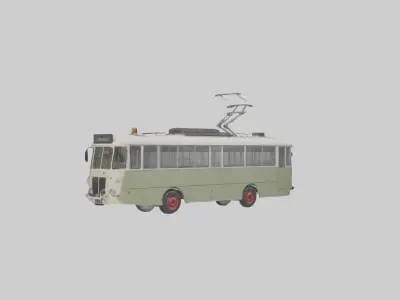 Trolleybus Model 1 Low-poly 3D model