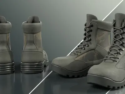 Military and Tactical Boots Free 3D model
