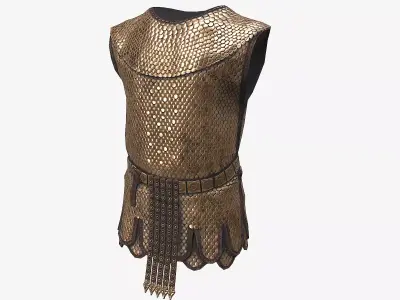 Ancient Armor LoricaSquamata 3D Model Game Ready PBR Low Poly Low-poly 3D model