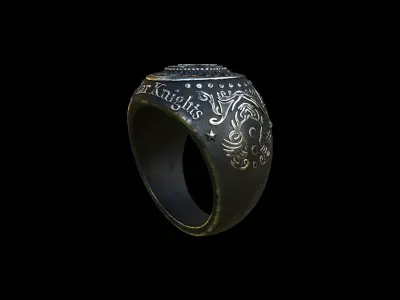 Templar Knights Ring 3D print model