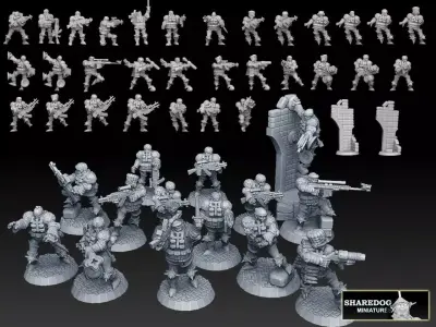 Combat Monk Cadre Megapack 3D print model