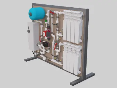 Heating system display 3D model