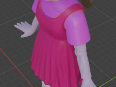 Squid Game Doll Jump Rope Version 3D model