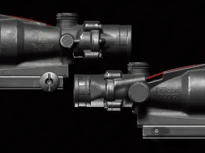 ACOG Rifle scope Low-poly 3D model purchase