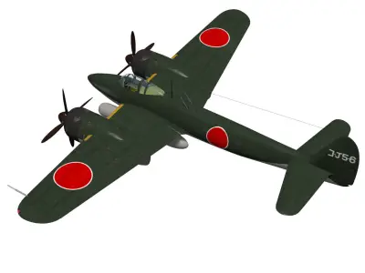 Nakajima J5N Tenrai 3D model