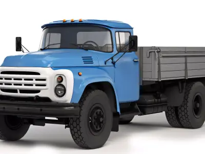 ZIL 130 flatbed body 1978 3D model