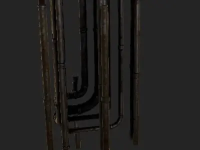 Pipes assets Low-poly 3D model