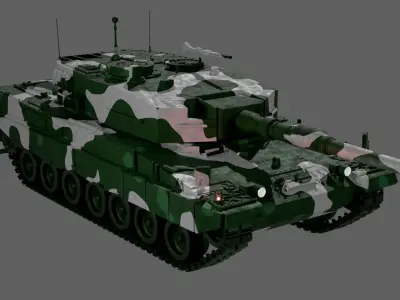 LEOPARD 2 TANK KAMFPFANZER 1970s version prototype 3D model