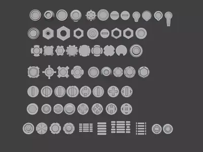 bolt kitbash 3D model