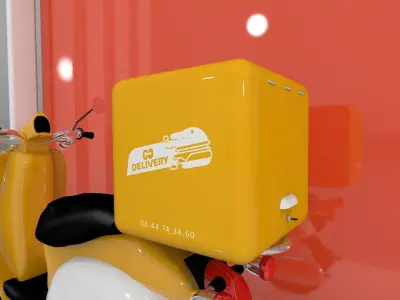 Delivery food box 3D model