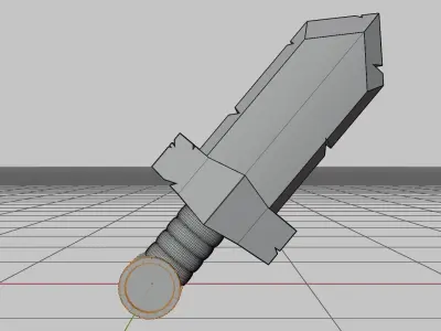 3D Sword Game asset Cartoon Low-poly 3D model