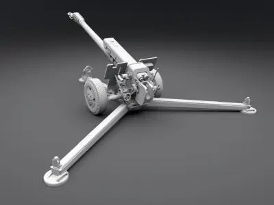 2A18 howitzer scale model 3D print model