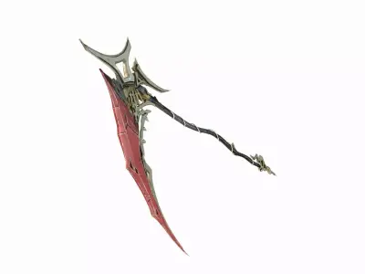 Magical weapon Golden Reape Scythe 3D model