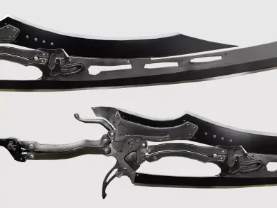 black sword v2 Low-poly 3D model