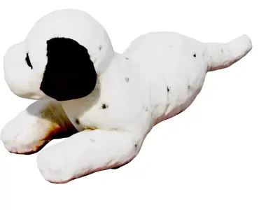 Toy Stuffed Dog Low-poly 3D model