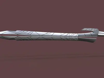 Sword of Gamora from Guardians of the Galaxy 3D model