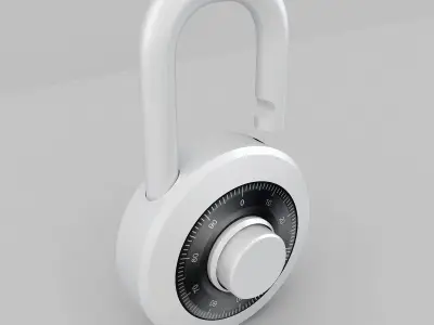 Padlock 3D model purchase